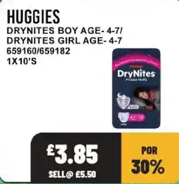 Bestway Huggies drynites offer