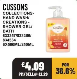 Bestway Cussons collections hand wash creations shower gel bath offer