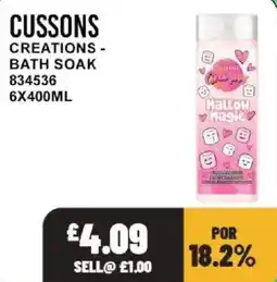 Bestway Cussons creations bath soak offer
