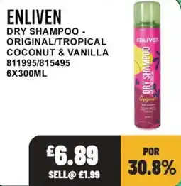 Bestway Enliven dry shampoo offer