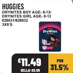 Bestway Huggies drynites offer