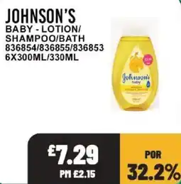 Bestway Johnson's baby lotion/shampoo/bath offer