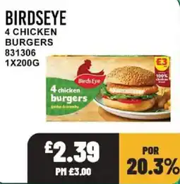 Bestway Birdseye 4 chicken burgers offer