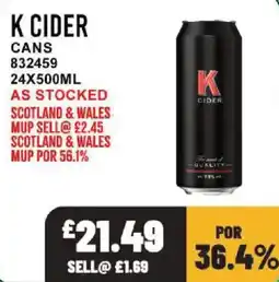 Bestway K cider offer