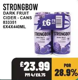 Bestway Strongbow dark fruit cider-cans offer