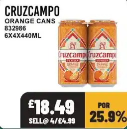 Bestway Cruzcampo orange cans offer