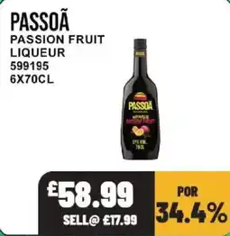 Bestway Passoa passion fruit liqueur offer