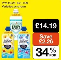 Booker Wholesale Fairy Lenor offer