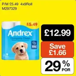 Booker Wholesale Andrex complete clean offer