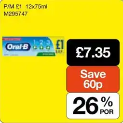 Booker Wholesale Oral-B toothpaste offer