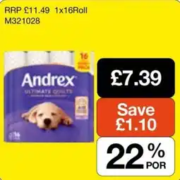 Booker Wholesale Andrex ultimate quilts offer