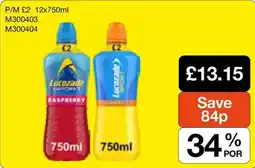 Booker Wholesale Lucozade Sport offer