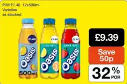 Booker Wholesale Oasis soft drinks offer