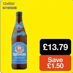 Booker Wholesale Erdinger wheat beer offer