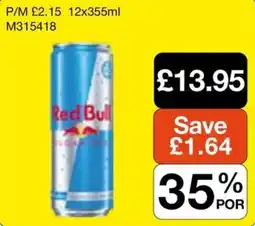 Booker Wholesale Red Bull sugar free offer