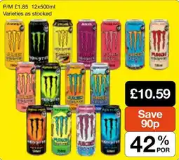Booker Wholesale Monster energy drinks offer