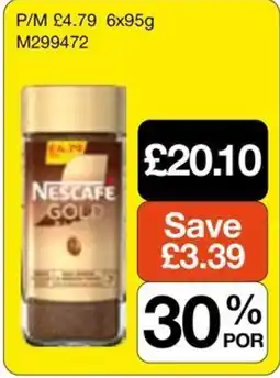Booker Wholesale Nescafe gold offer