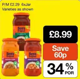 Booker Wholesale Ben's Original pasta sauces offer