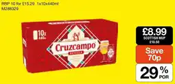 Booker Wholesale Cruzcampo offer