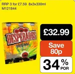 Booker Wholesale Desperados original offer