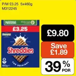 Booker Wholesale Nestle shreddies offer