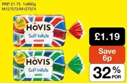 Booker Wholesale Hovis soft white offer