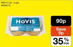 Booker Wholesale Hovis soft white english muffins offer
