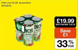 Booker Wholesale Inch's medium apple juice offer