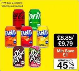 Booker Wholesale Coca Cola, Sprite, Fanta, Dr Pepper offer
