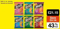 Booker Wholesale McCoy's crisps offer