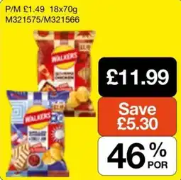 Booker Wholesale Walkers crisps offer