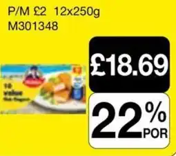 Booker Wholesale 18 value fish fingers offer