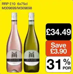 Booker Wholesale Muse rosé wine and muse white wine offer