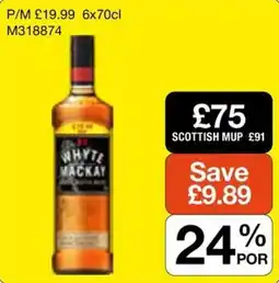 Booker Wholesale Whyte Mackay offer
