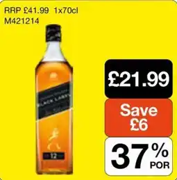 Booker Wholesale Johnnie Walker Black Label offer