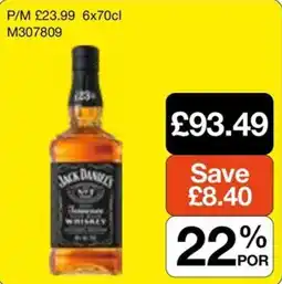 Booker Wholesale Jack Daniel's Tennessee Whiskey offer