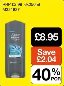 Booker Wholesale Dove Men Care offer