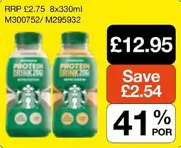 Booker Wholesale Starbucks protein drink offer