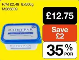 Booker Wholesale Dairy Pak butter offer