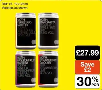 Moth cocktail cans
