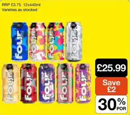 Booker Wholesale Four lager offer