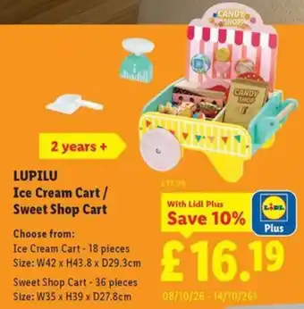 Lupilu Ice Cream Cart / Sweet Shop Cart