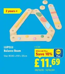Lidl Lupilu Balance Beam offer