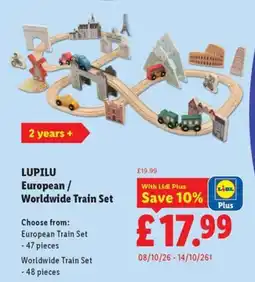 Lidl Lupilu European / Worldwide Train Set offer