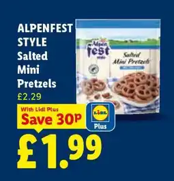 Lidl ALPENFEST STYLE Salted Mini Pretzels offer