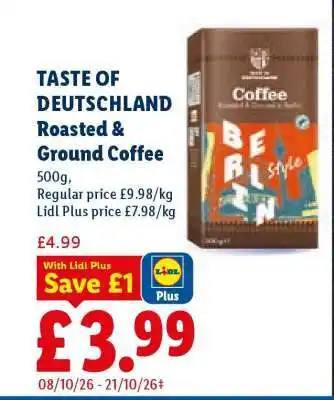 TASTE OF DEUTSCHLAND Roasted & Ground Coffee