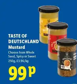 Lidl TASTE OF DEUTSCHLAND Mustard offer