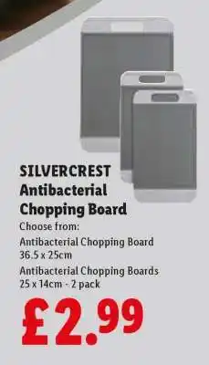Lidl SILVERCREST Antibacterial Chopping Board offer