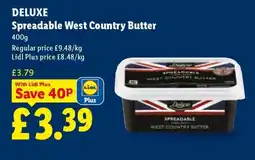 Lidl DELUXE Spreadable West Country Butter offer