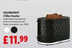Lidl SILVERCREST 2 Slice Toaster offer